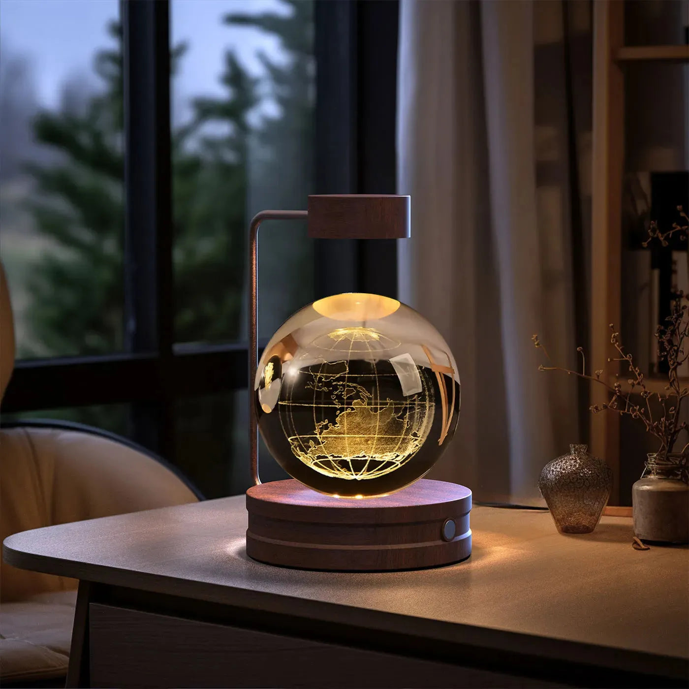 Crystal Ball Cosmic Dinosaur Indoor Night Light USB Power Warm Bedside Light Birthday Gift Night Lamp - Bella Enchanté